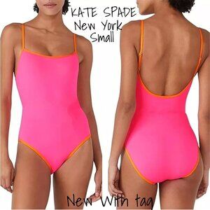 Kate Spade New York Radiant Hot Pink One-Piece Swimsuit - Size Small New